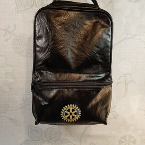 Elegant Black Leather Travel Bag